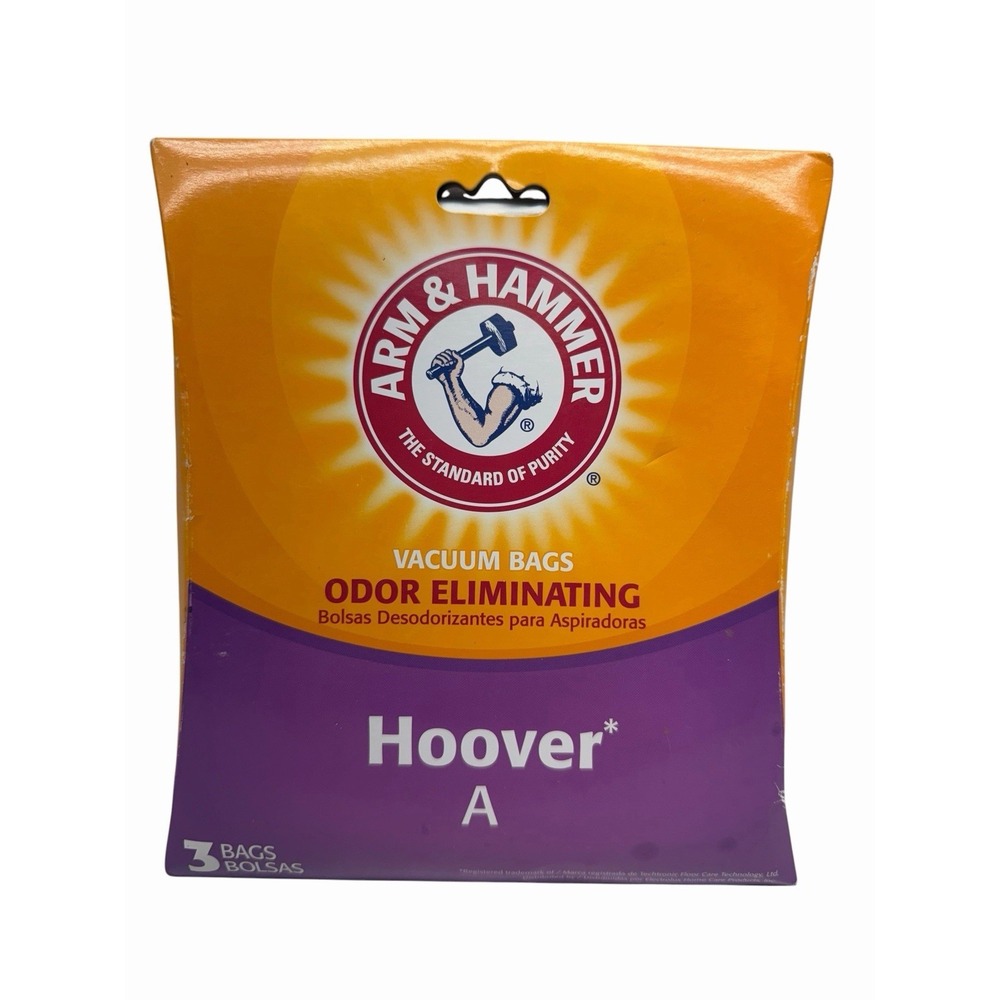 Arm & Hammer Hoover A Vacuum Bags Odor Eliminating Type A 3-Pack 62601D New